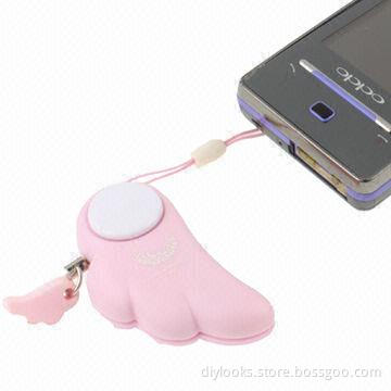 Angel Wing Anti-rape Device Personal Alarm, Made of Plastic Material, Self-defense Defend Wolf